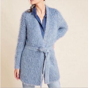 NWT Anthropologie Women’s Larkin Shimmer Cardigan Blue Size Large